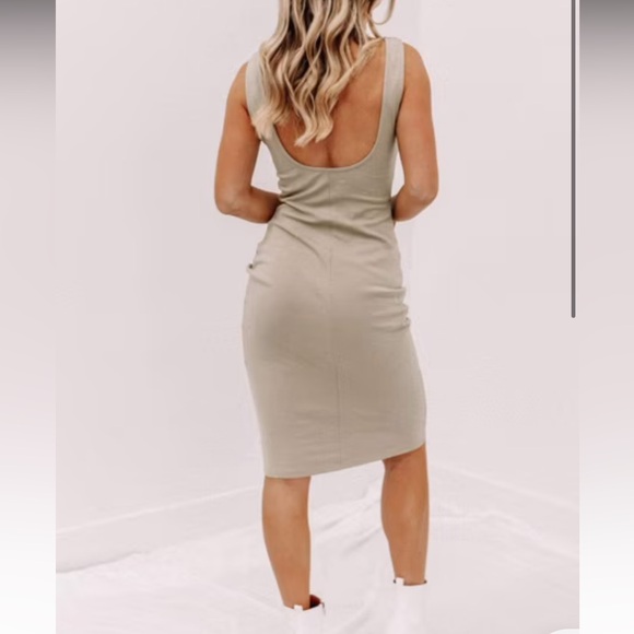 Light Olive No Need to Explain Dress - Picture 2 of 8